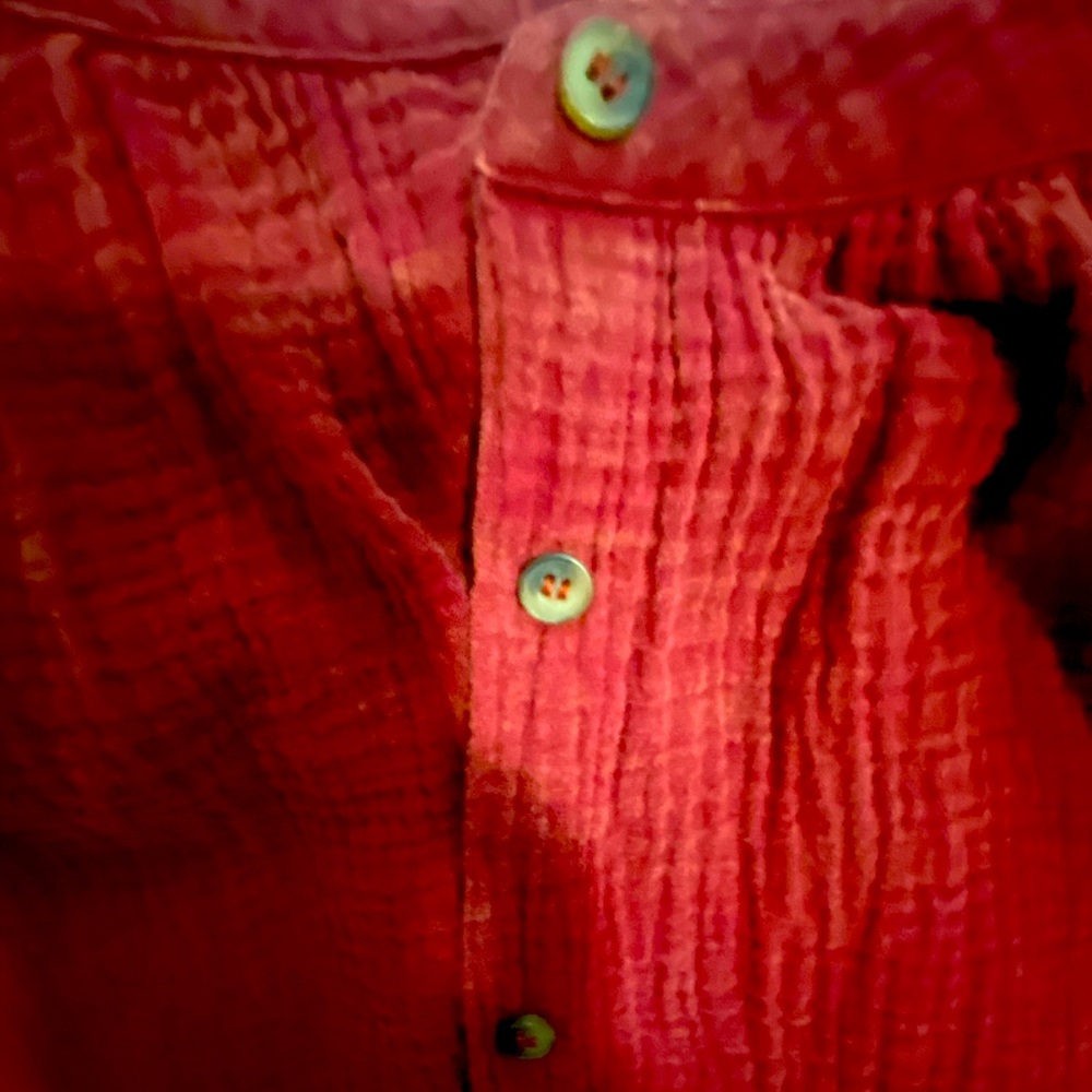 Red dressy shirt / worn three times